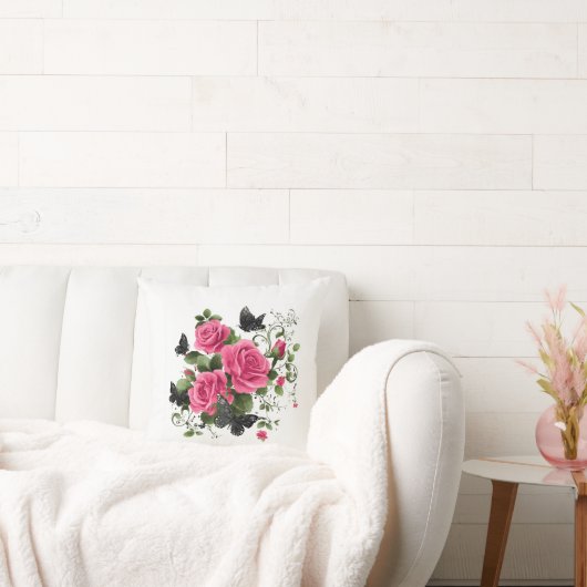 Roses and Butterflies クッション (ソファ)
