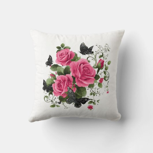 Roses and Butterflies クッション (裏面)