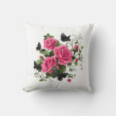 Roses and Butterflies クッション (正面)
