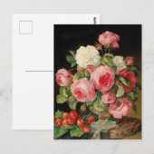 Roses and cherries oil painting ポストカード (正面/裏面)