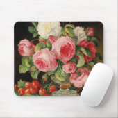 Roses and cherries oil painting マウスパッド (マウス)