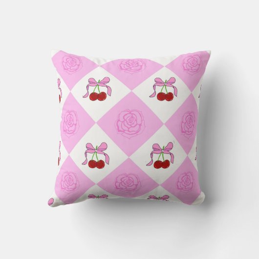 Roses and cherry クッション (裏面)