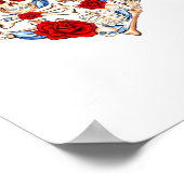 Roses And Skulls Heart Gothic Style Valentine Be M ポスター (角)