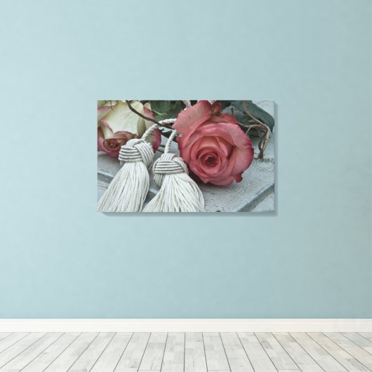 Roses and Tassels canvas print キャンバスプリント (インサイチュ (ウッドフロア))