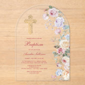 Roses Arch Baptism アクリル招待状 (正面)