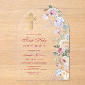 Roses Arch First Communion アクリル招待状 (正面)