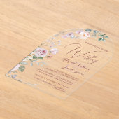 Roses Arch Wedding アクリル招待状 (レイダウン)