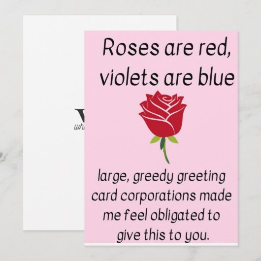 Roses are red... シーズンカード (正面/裏面)