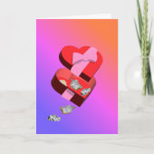 Roses are red, chocolates are gone カード (正面)