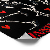 Roses Are Red Funny Inside I'm Dead Skeleton ポスター (角)