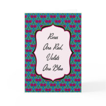 Roses Are Red Miss You Card | Whimsical Floral