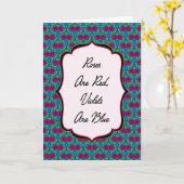 Roses Are Red Miss You Card | Whimsical Floral カード (黄色い花)