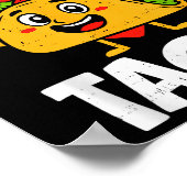 Roses Blah Tacos Funny Valentines Food Lover Men W ポスター (角)