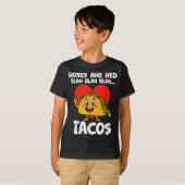 Roses Blah Tacos Funny Valentines Food Lover Men W Tシャツ (正面フル)