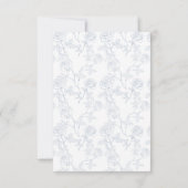 Roses Blue Crest Wedding Save The Date セーブザデート (裏面)