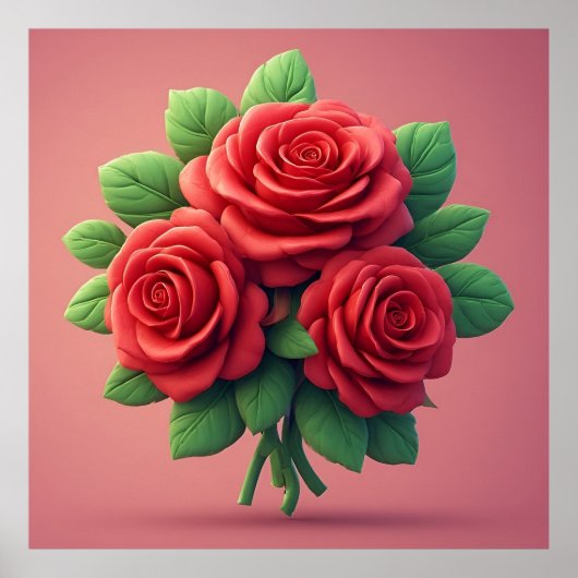 Roses Bouquet ポスター (正面)
