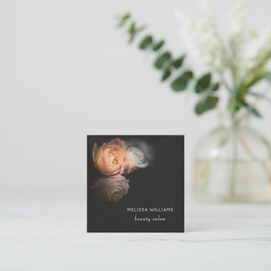 Roses Dark Romantic スクエア名刺 (スタンド正面)