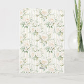 Roses Floral Peacock Beauty Is Love カード (裏面)