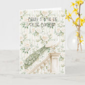 Roses Floral Peacock Beauty Is Love カード (黄色い花)