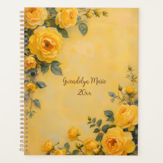 Roses Floral Spiral-Bound Planner Botanical Summer プランナー手帳 (正面)