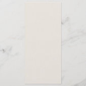 Roses Formal Modern Classic Ecru Elegant Wedding メニュー (裏面)