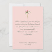 Roses Garden Baby Shower Photo Thank You Card サンキューカード (裏面)
