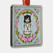 Roses Girl Nurse Ceramic Ornament メタルオーナメント (右)