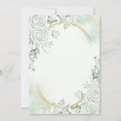 Roses Glitter Butterfly String Lights Green 招待状 (裏面)