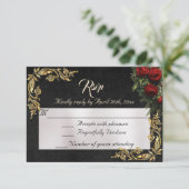 Roses & Gold Leaves - Black RSVP (スタンド正面)