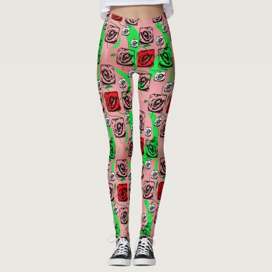Roses Graphic Leggings レギンス (正面)