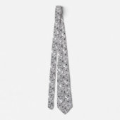Roses hand drawn pattern neck tie ネクタイ (裏面)
