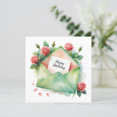Roses & Happy birthday card シーズンカード (スタンド正面)