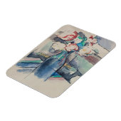 Roses in a Bottle by Paul Cezanne マグネット (左側)