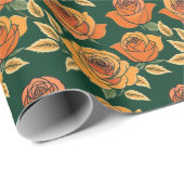 Roses In Various Shades Of Orange And Yellow  ラッピングペーパー (ロールコーナー)