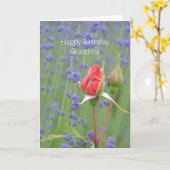 Roses Lavender Floral (my photography) Birthday カード (黄色い花)