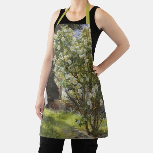 Roses. Marie Krøyer seated in the deckchair エプロン (インサイチュ)