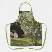 Roses. Marie Krøyer seated in the deckchair エプロン (正面)