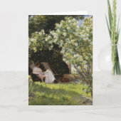 Roses. Marie Krøyer seated in the deckchair カード (正面)