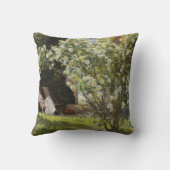 Roses. Marie Krøyer seated in the deckchair クッション (裏面)