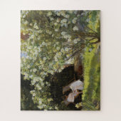 Roses. Marie Krøyer seated in the deckchair ジグソーパズル (縦)