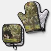 Roses. Marie Krøyer seated in the deckchair 鍋つかみ&鍋敷きセット (正面/裏面)