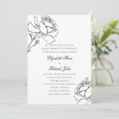 Roses Modern Classic Formal Parents Host Wedding 招待状 (スタンド正面)