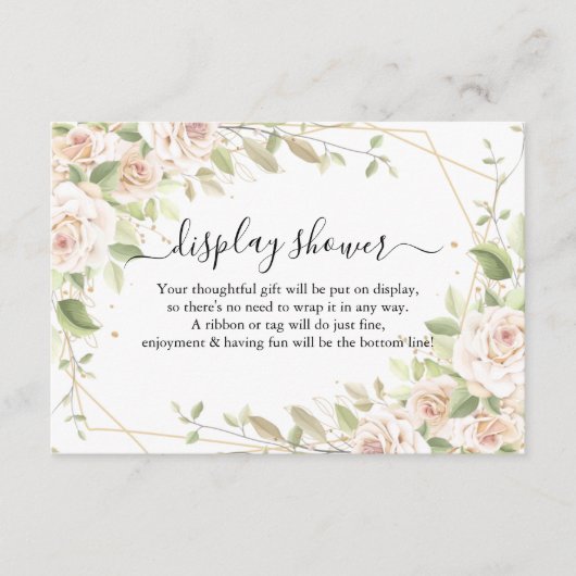 Roses on Display Bridal Wedding Shower Enclosure C エンクロージャーカード (正面)