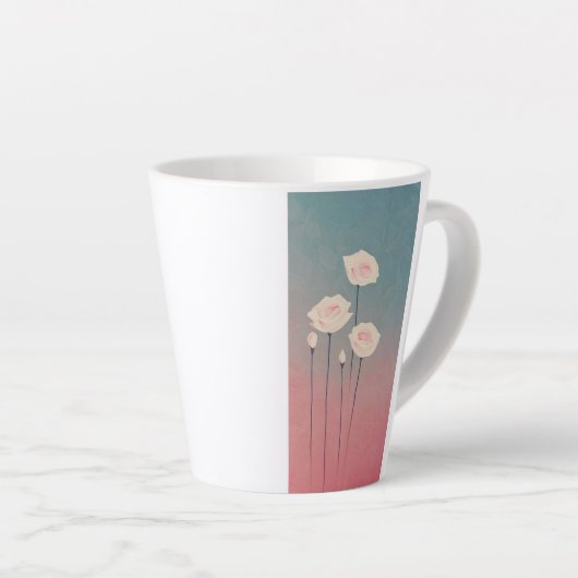 Roses, personalized カフェラテマグ (右アングル)