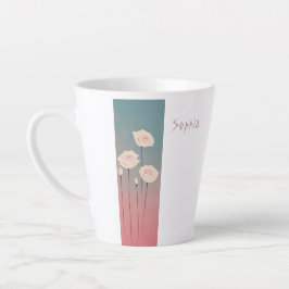 Roses, personalized カフェラテマグ