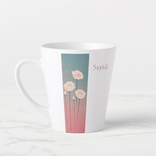 Roses, personalized カフェラテマグ (左)