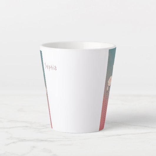 Roses, personalized カフェラテマグ (正面)