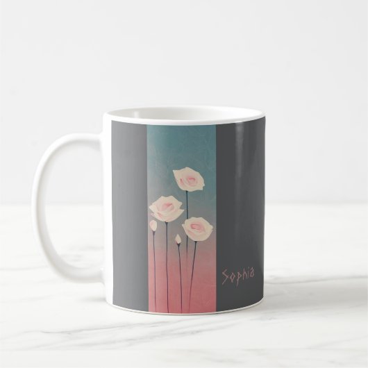 Roses, personalized コーヒーマグカップ (左)