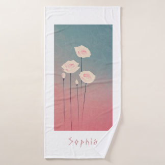 Roses, personalized バスタオル