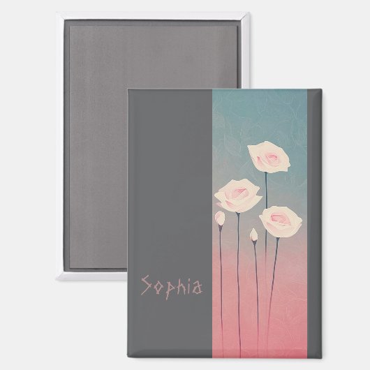 Roses, personalized マグネット (正面/裏面)